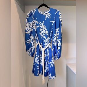 Alexis for Target Blue Floral Dress with White Accents, size S